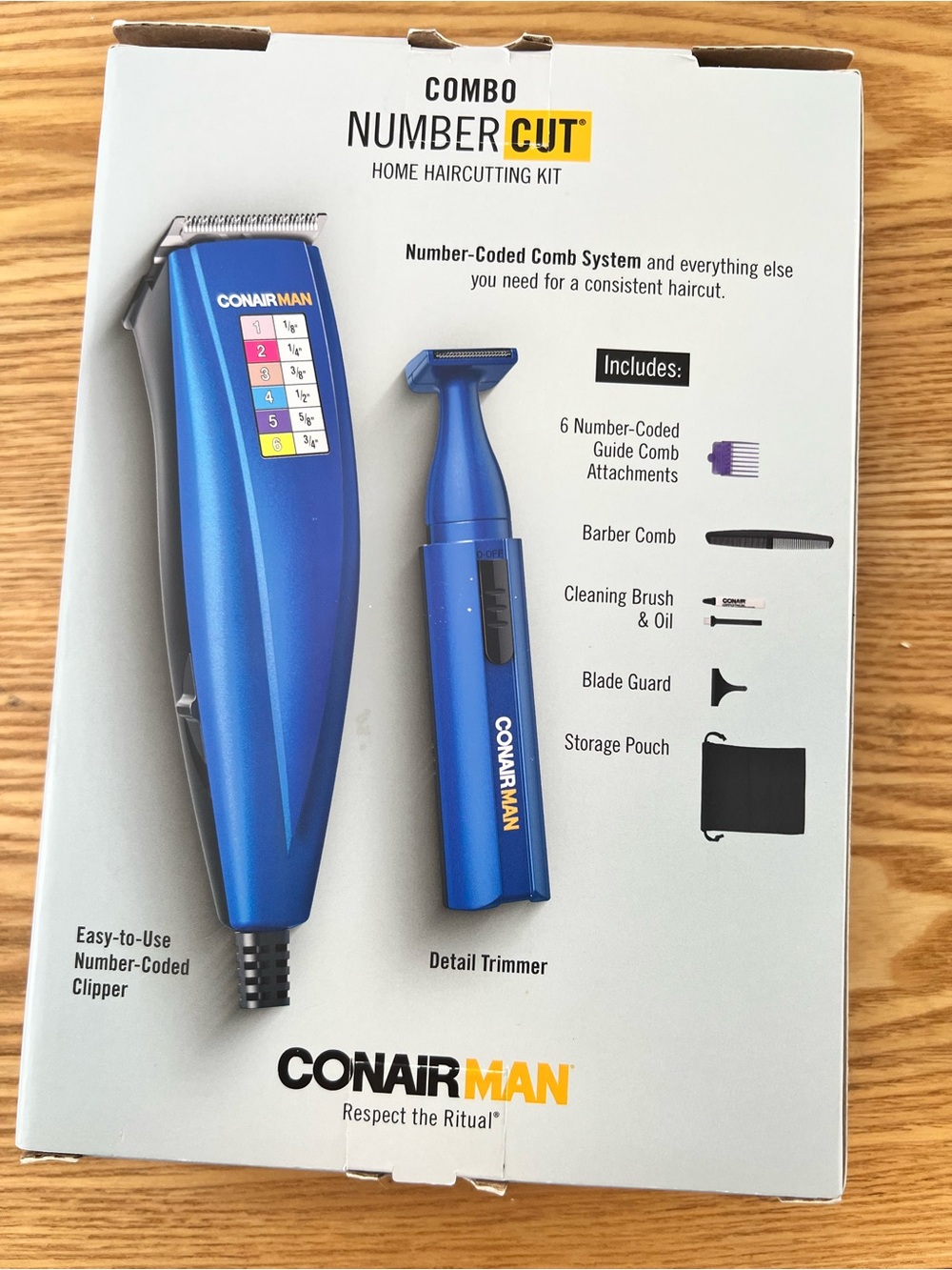 NIB Conair Man Combo Number Cut Home Haircutting Kit model
HC315N.